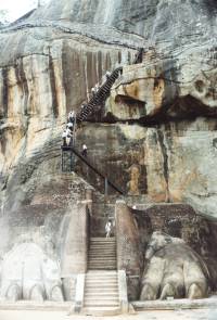Die ber�hmte L�wenpforte von Sigiriya